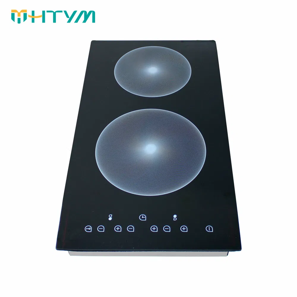Built-in Electric Ceramic Hob with Dual Burners and Touch Control