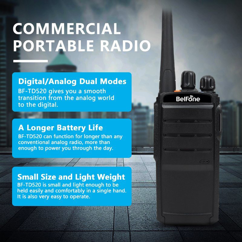 Портативная рация Belfone BF-TD520, 5W, 2000mAh