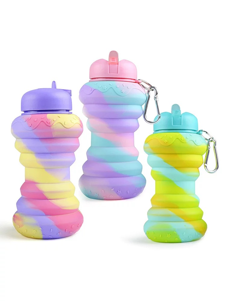 Children's Portable Silicone Water Cup Telescopic Folding Drinking Cup Outdoor Sports Water Bottle