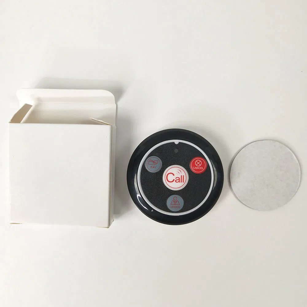 Wirelesslinkx Wireless Waiter Call Button Restaurant Pager Transmitter 433MHz Call Bell for Hookah Bar Cafe Service Call