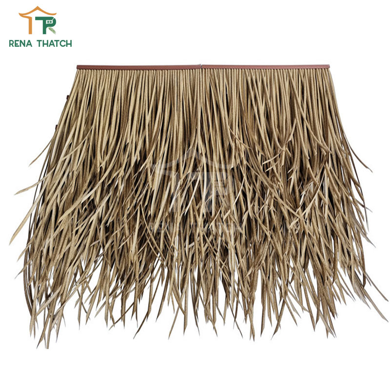 Factory Customized Plastic Synthetic Roof Thatch Artificial Roofing Fiber Thatch in Tiles