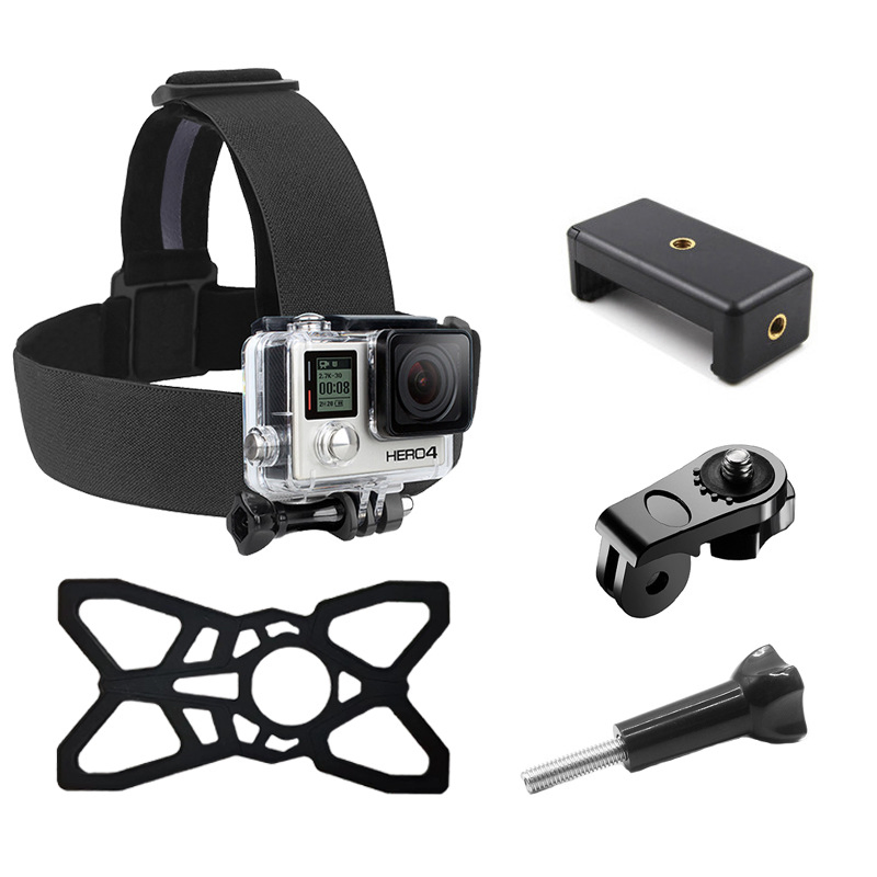 Action Camera Head Mount Strap Adjustable Headband 5 in 1 for Gopro Hero 12/11/10/9/8/7/6/5 Accessories