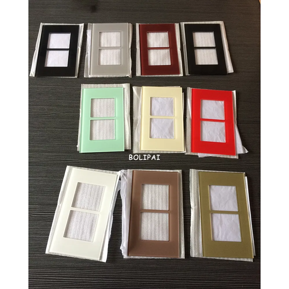 Premium OEM Tempered Glass Switch Panel Modern Wall Socket for Home Office