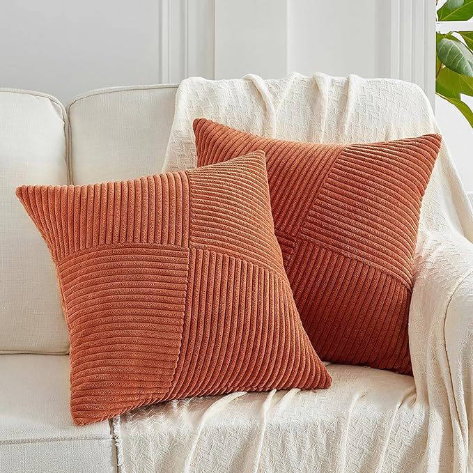 Cream Color Striped Field Shaped Corduroy Sofa Decorative Cushion for Winter Warmth and Soft Pillow Cover