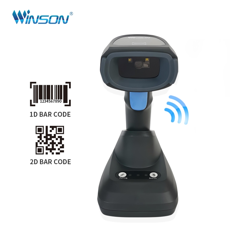 Handheld Wireless 2.4G Bluetooth 1d 2D Supermarket Barcode Scanner CMOS Android Inventory Barcode Scanner