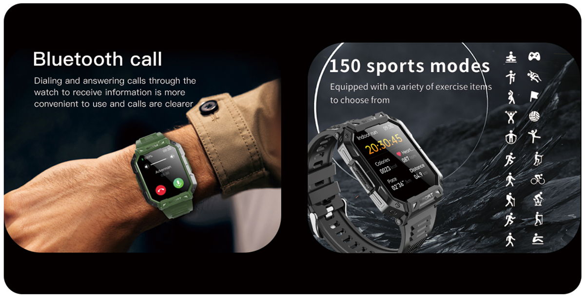 150 Sports Modes Bluetooth Calling Watch
