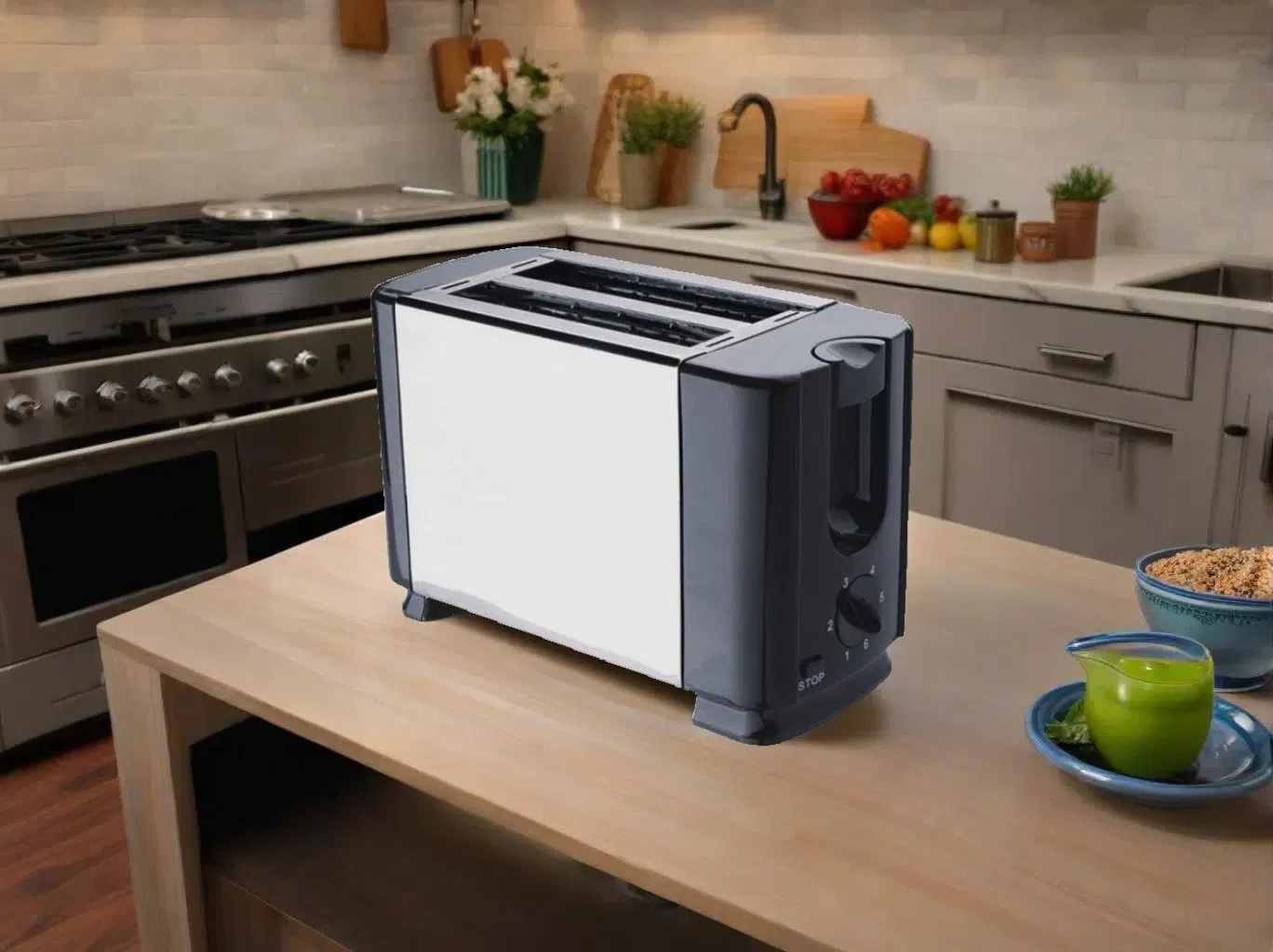 Premium 2 Slice Toaster with Extra Wide Slots for Bagels