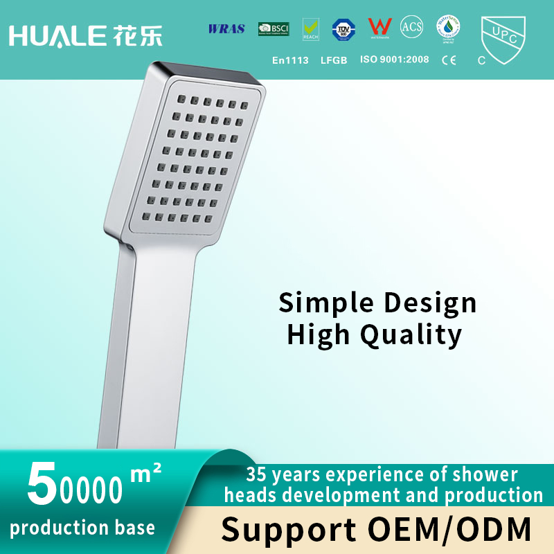 Hot Sale Plastic Chromed 1f1748 One Function Shower Head for Bathroom