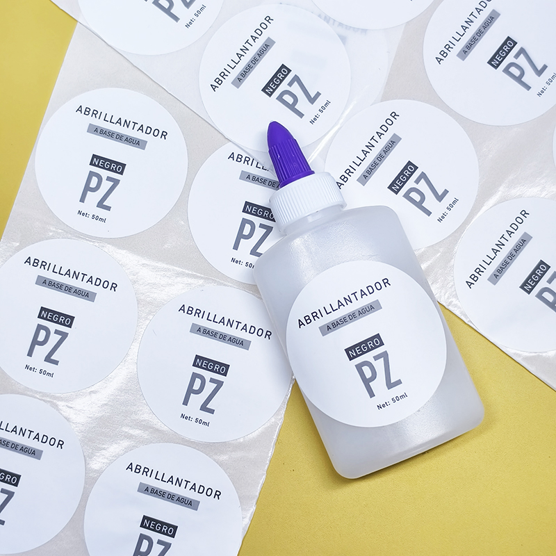Custom Adhesive Bottle Labels with Vibrant Print and Strong Stickiness