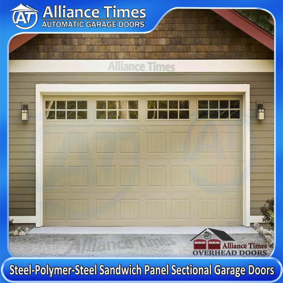Tranditional Modern Insulated Steel PU Foam Sectional Overhead Automatic Garage Doors