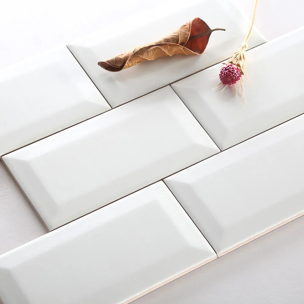 Hot Sales Bevel Edge Super White Subway Tile Ceramic Wall Tiles Glossy and Matt Finish for Kitchen and Bathroom