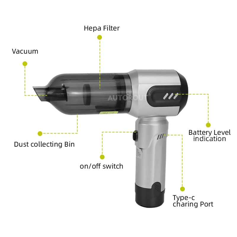Powerful Portable Cordless Handheld Vacuum Cleaner for Auto & Daily Use