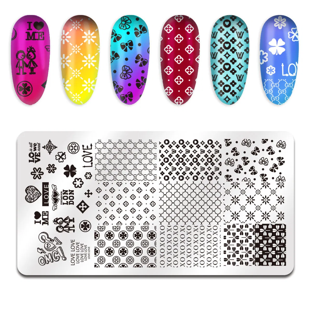 Wholesale Metal Nail Art Stamping Plates Template Polish Stamp Plate