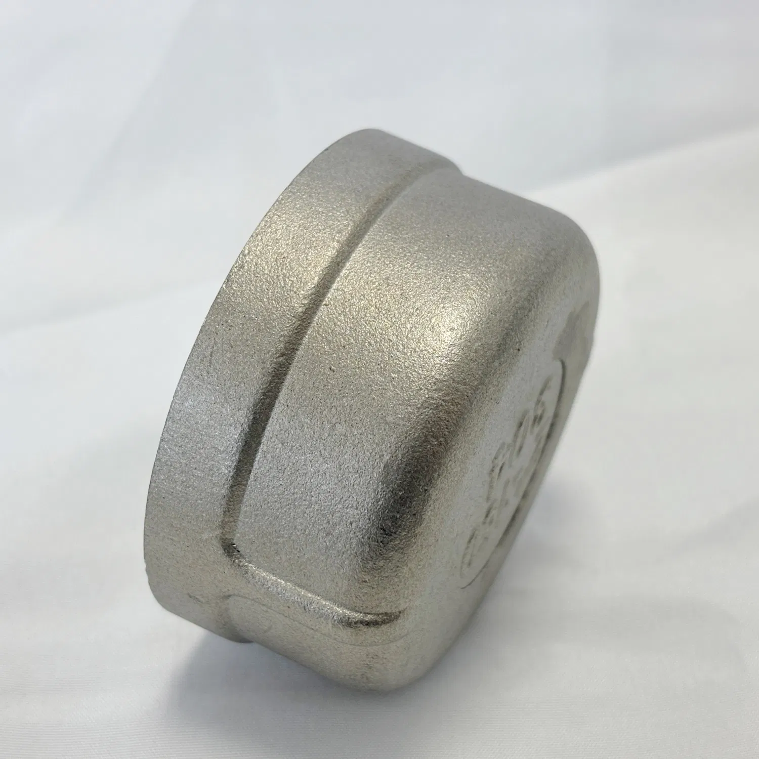 Robust Stainless Steel Cap for Female Connections, Casting Texture, SS304