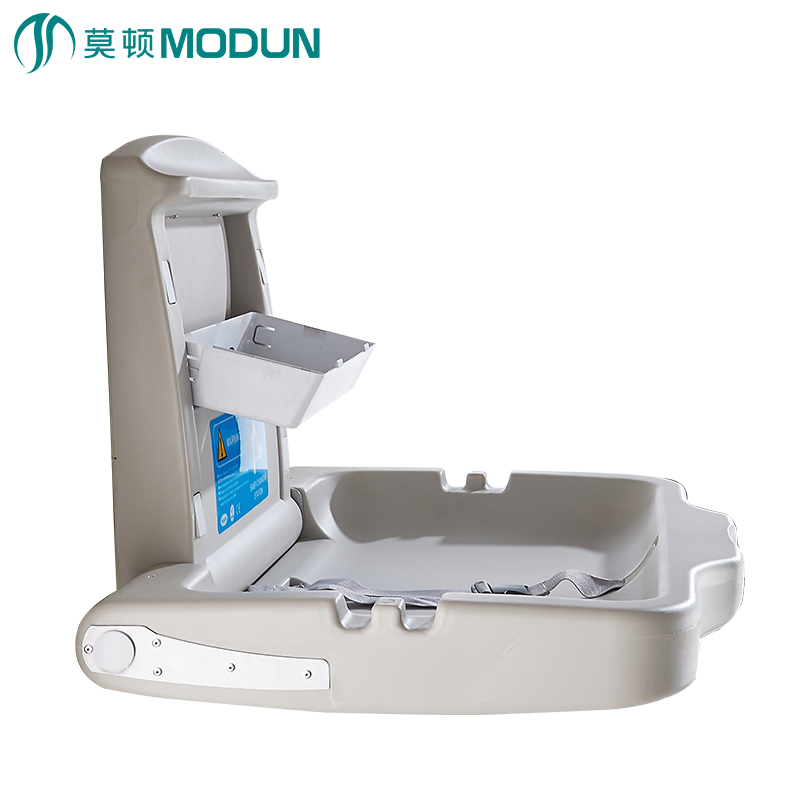 Modun Commerical Folded Hygiene HDPE Horizonal Babyminder Nappy Changing Table Infant Bebe Diaper Unit Portable Baby Changing Station with Liner Dispenser