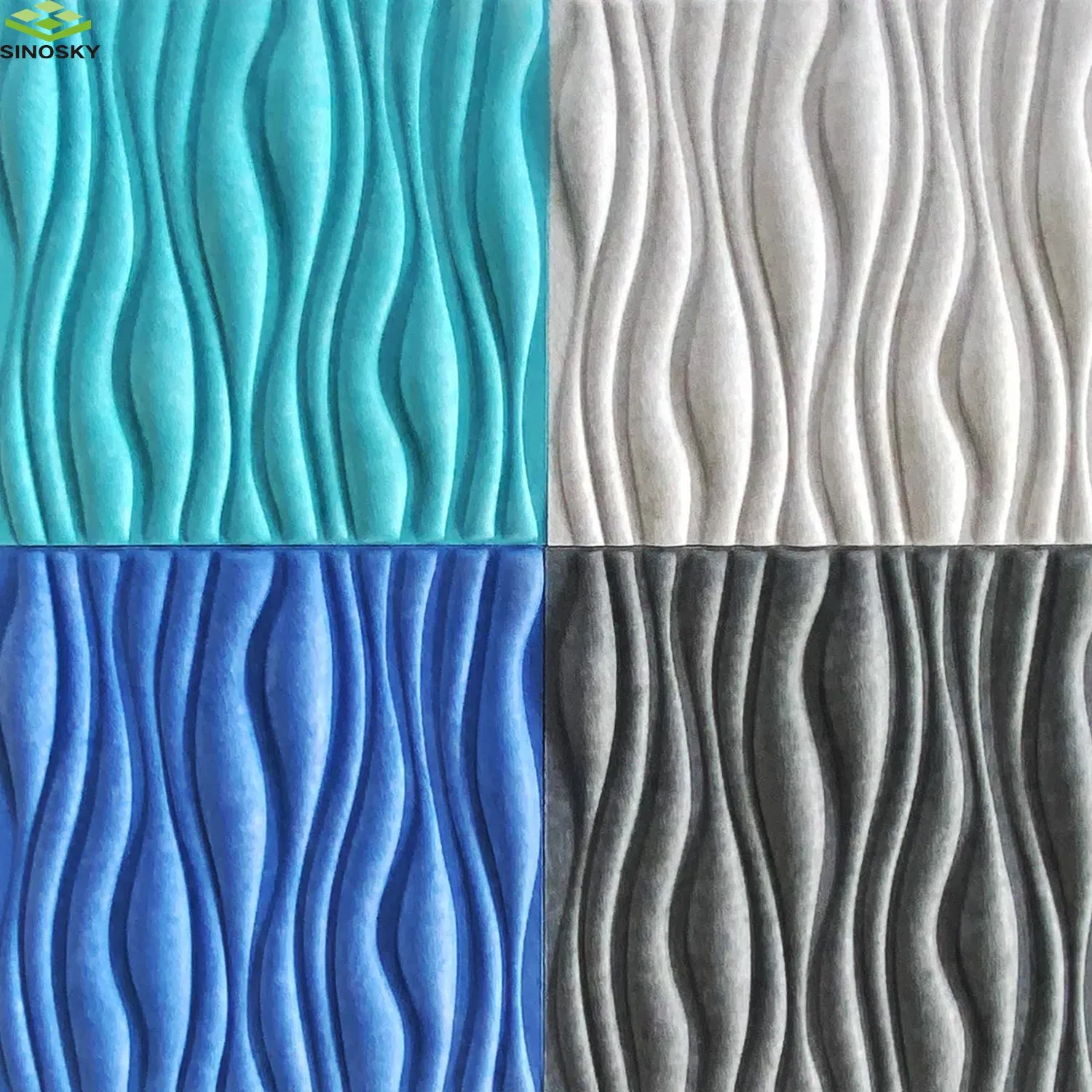 Wave-Shaped Corrugated 3D Pet Acoustic Panel