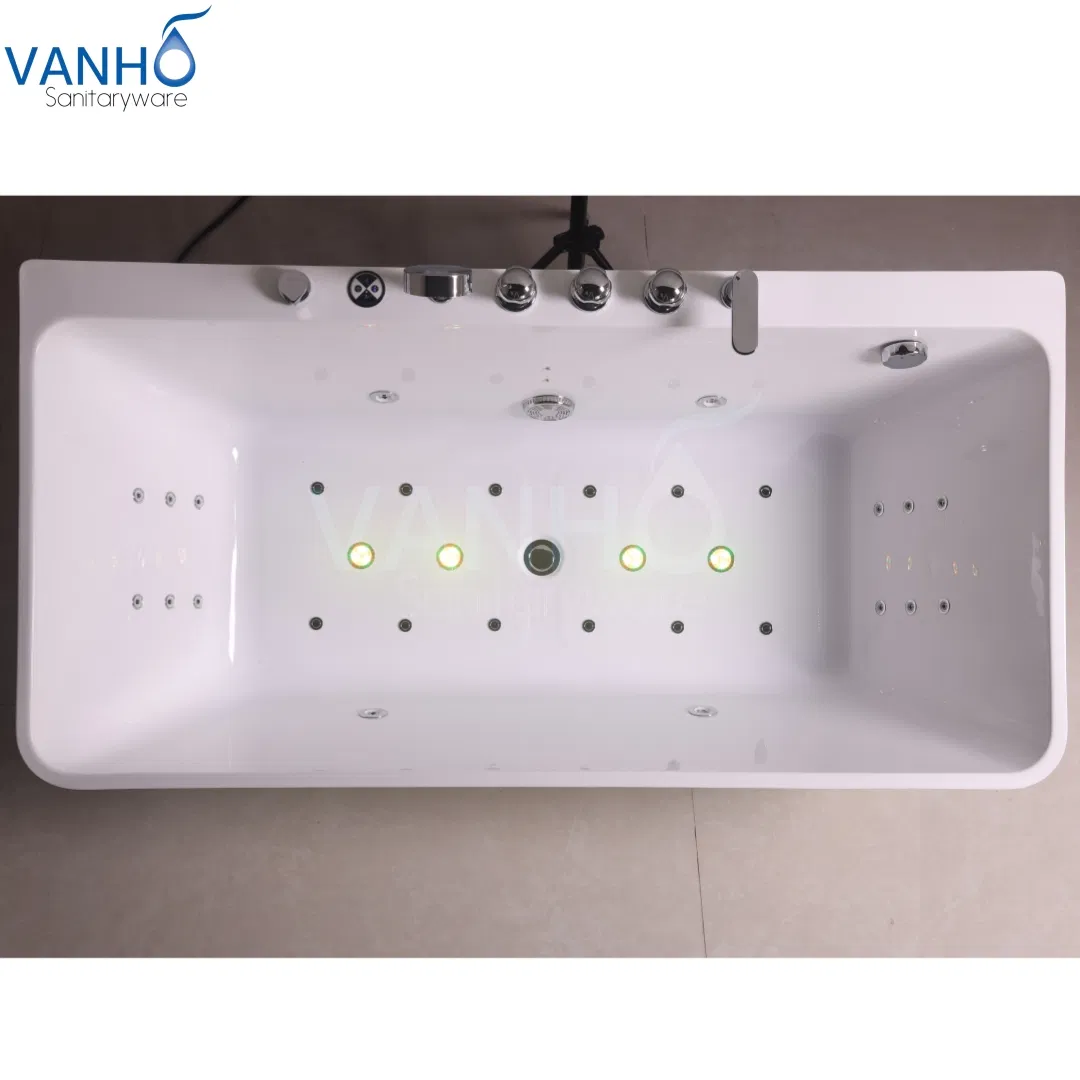 Массажная ванна Whirlpool с водопадом и LED-подсветкой