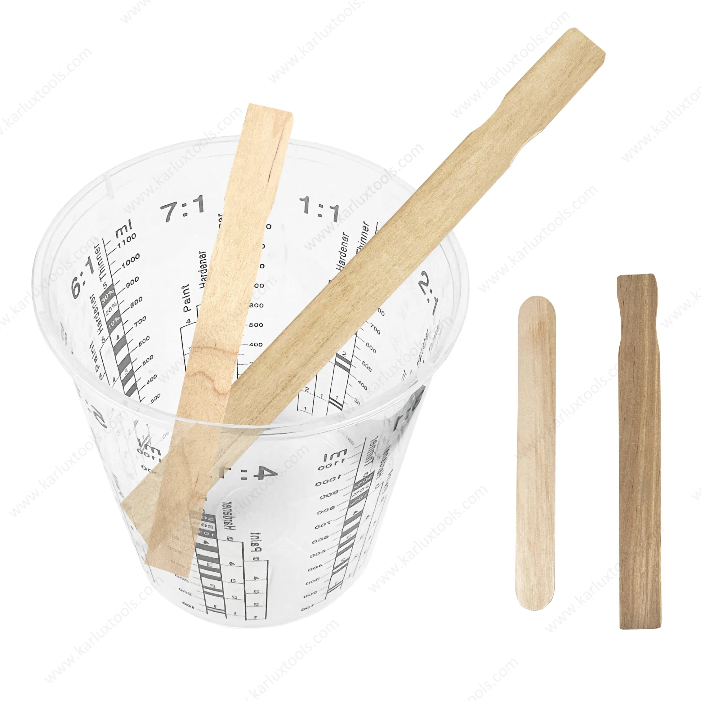 200*25mm 230*27mm 305*27mm 355*27mm Wholesale Automotive Crafts Airbrush Art Wooden Shaft Wood Paint Mixing Stick