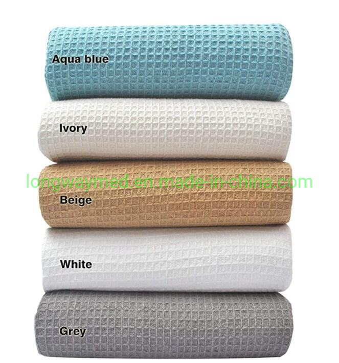 100% Cotton Gray Color Thermal Blanket Cellular Blanket Sofa Blanket Hospital Blanket