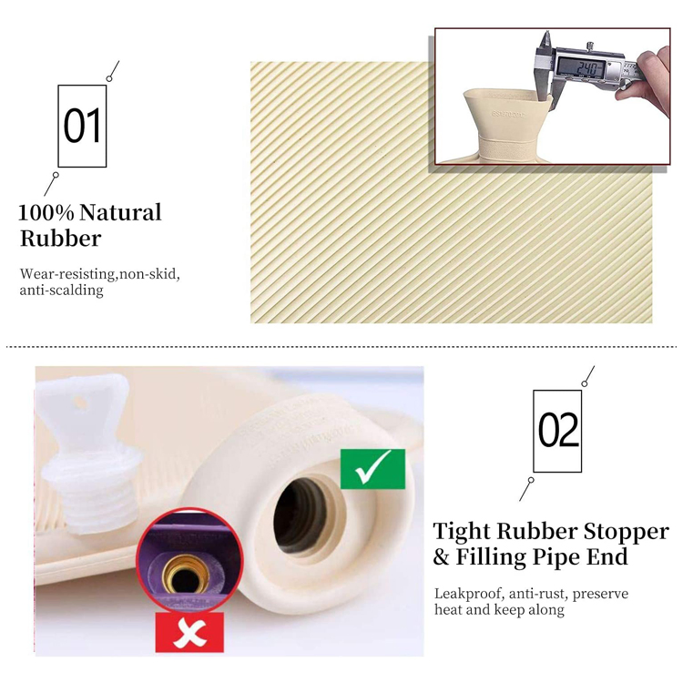 Winter Thermal Sack Therapy Recover Hot Water Bag with or Without Cover