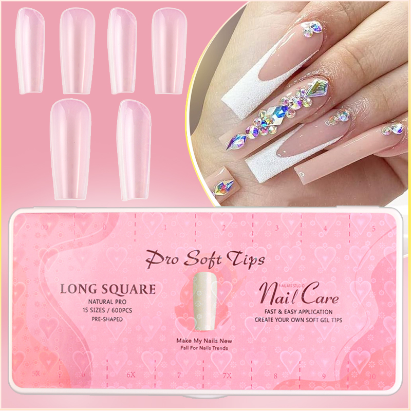 Private Label Press on Nails Acrylic Nature Short Almond Half Matte Fake Nail Tips for Beauty