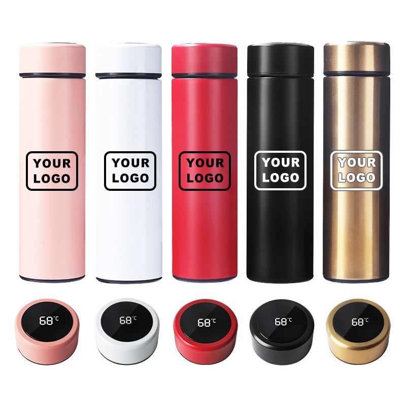 Promotional Stainless Steel Water Bottles with Temperature Display Vacuum Flask Custom Smart Insulated Bottles with Logo