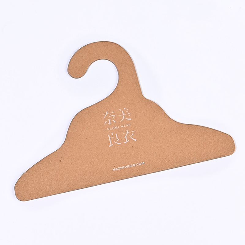 Custom Logo Eco Friendly Recyclable Kraft Paper Cardboard Kids Clothes Paper Hangers