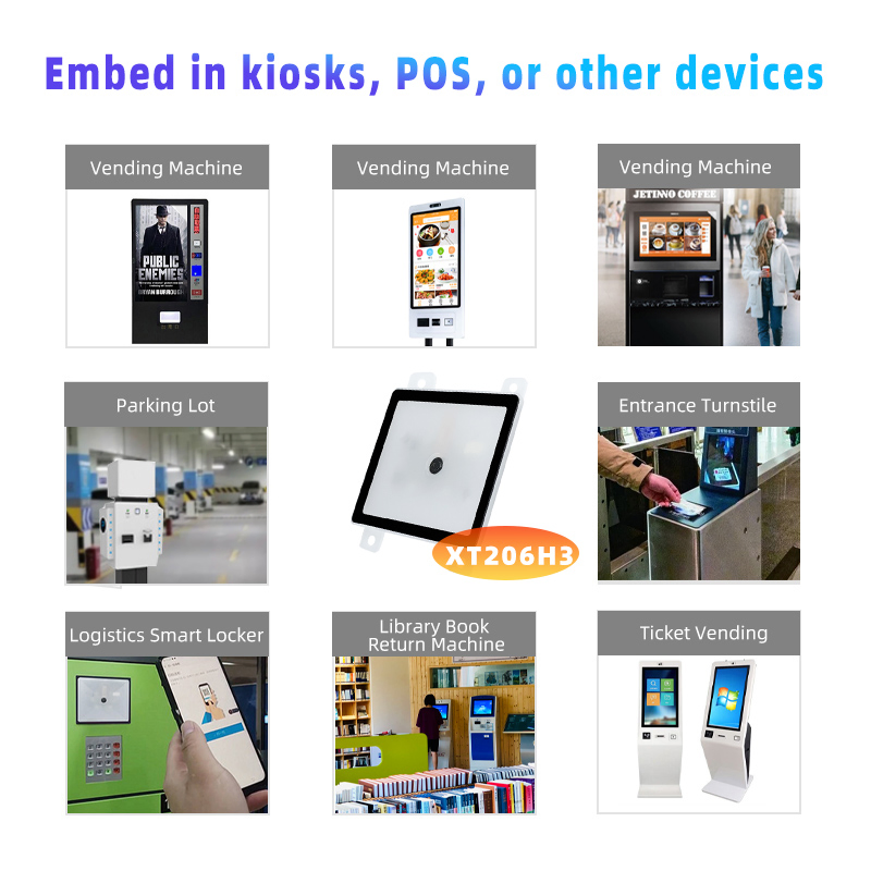 XT206H3 XTIOT Ticketing Kiosk Reader OEM Kiosk QR Code Scanner Read Phone Screen QR Scanner for Mobile Payment On Kiosk