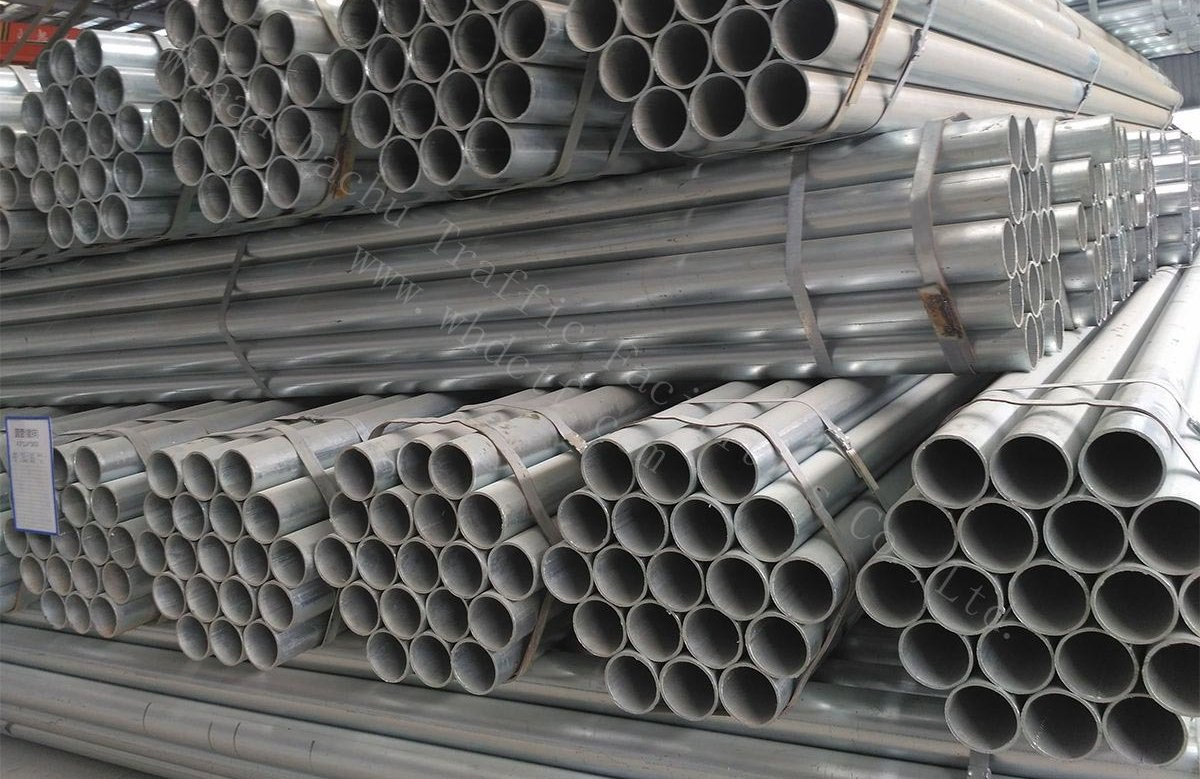 China National Galvanized Guardrail Round Post Barrier Upright Post