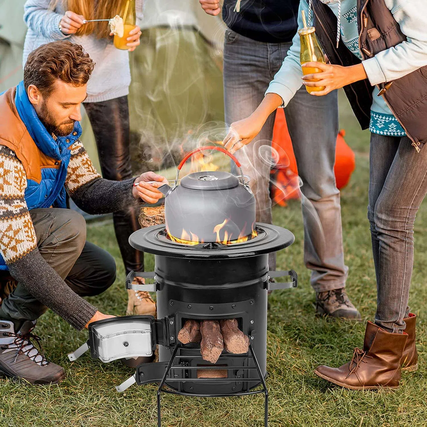 New Hot Outdoor Indoor Wood Burning Camping Stove