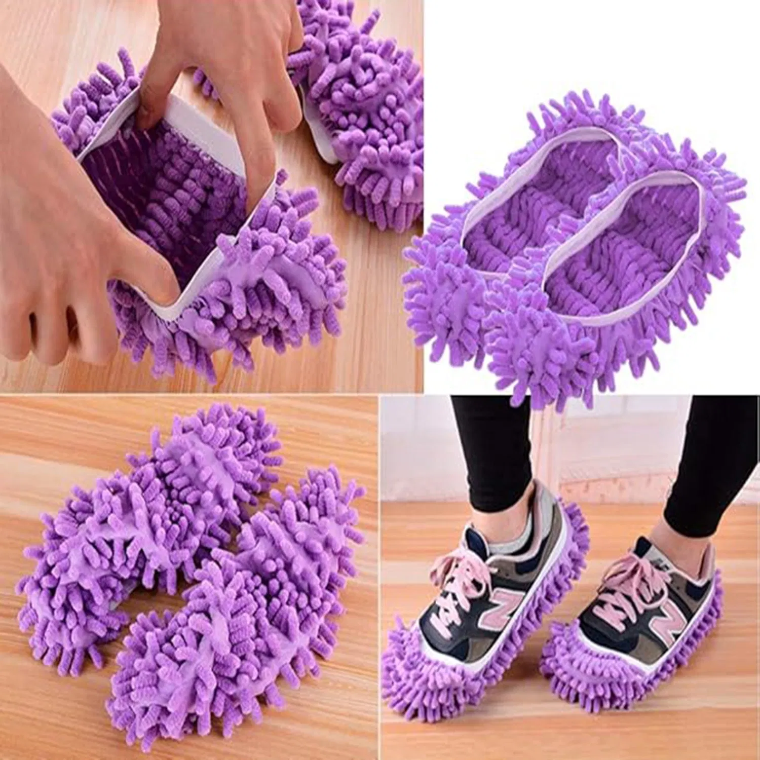 Chenille Duster Foot Socks Tools for House Clean