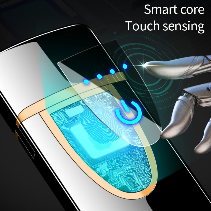 Creative USB Lighter Charge to Develop Personalized Metal Double Arc Pulse Men′ S Gift Lighter