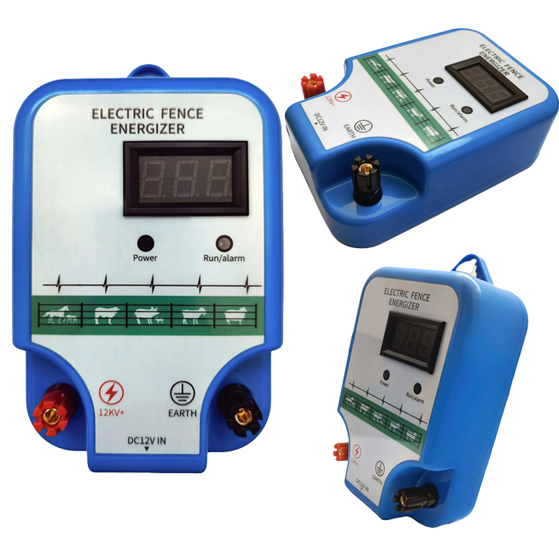 Solar Energy Farm Electric Fence Pulse Electronic Fence Energizer Complete Set of High Voltage Power Grid System for Pasture Breeding