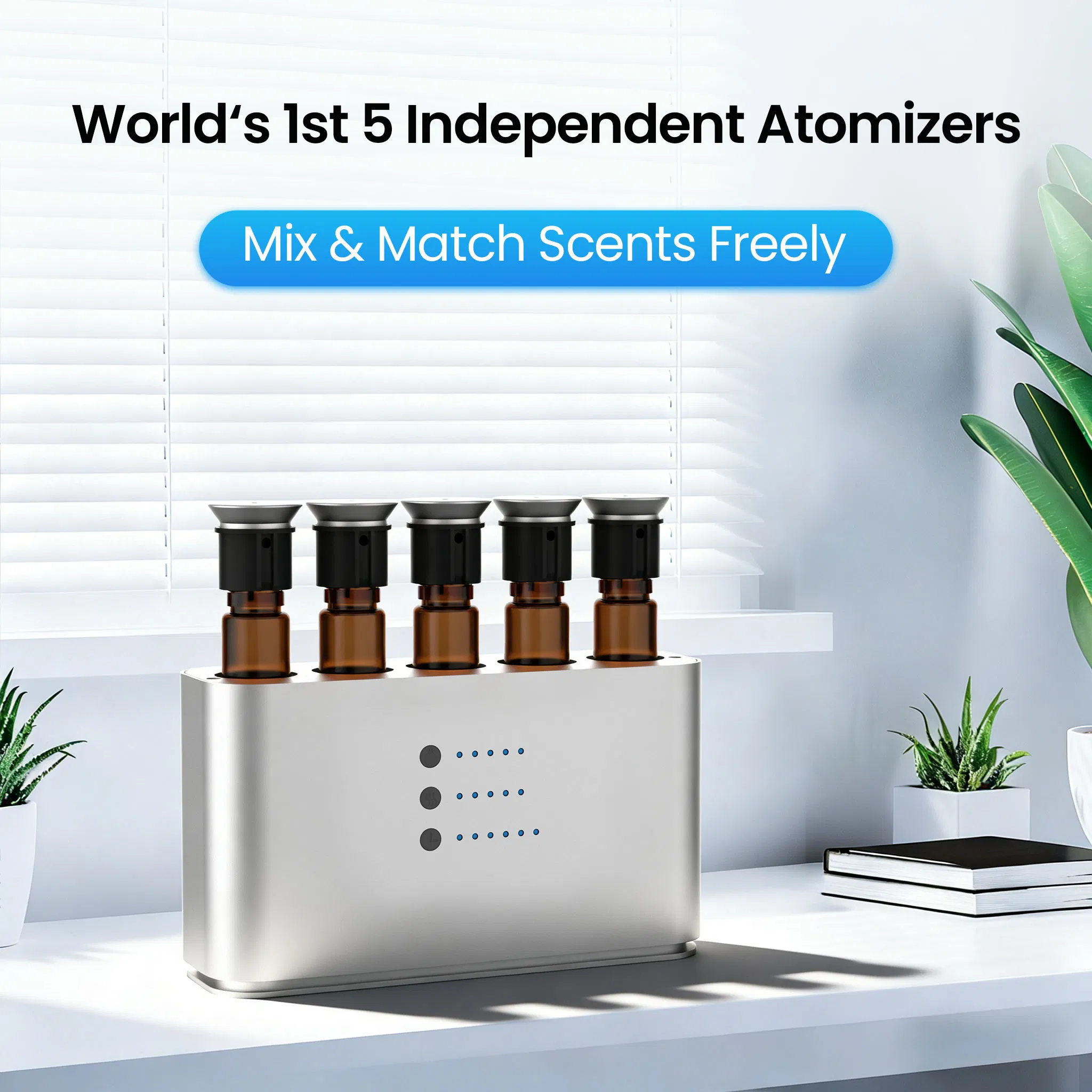 Умный аромадиффузор на 5 флаконов с Bluetooth и WiFi