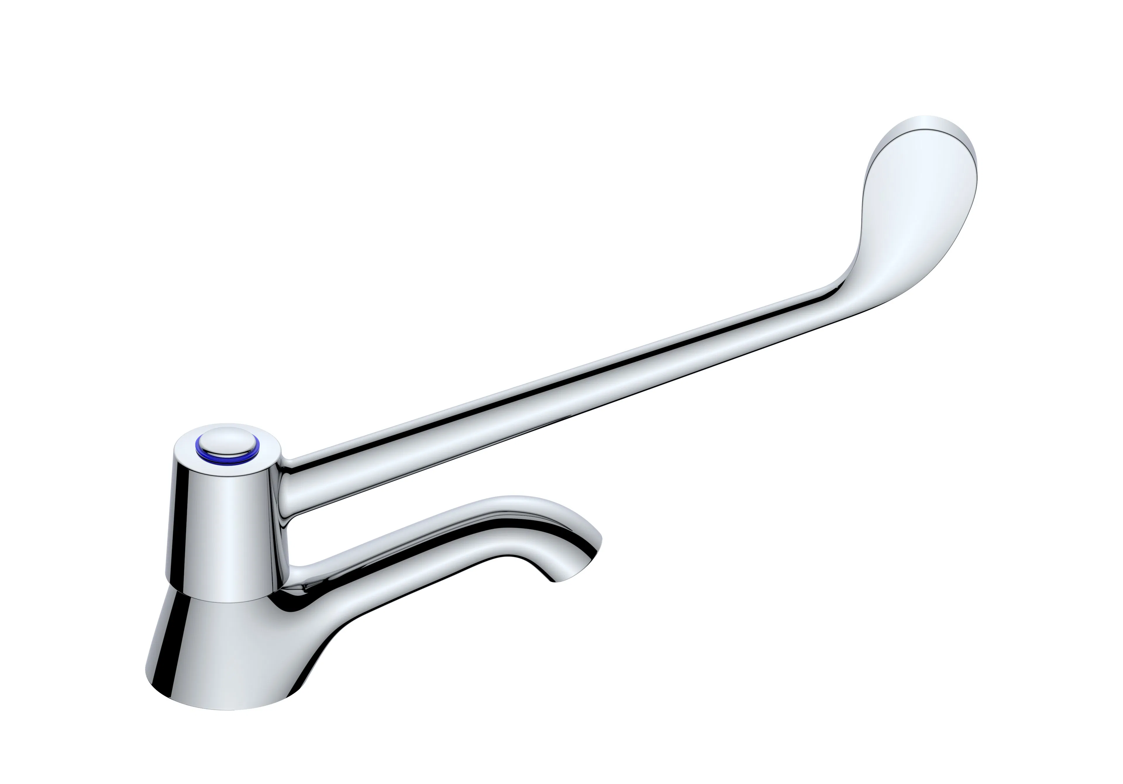 Chrome Medical Long Handle Faucet for Health Medical Pillar Tap 1/2" Size Made of Brass Hospital Faucet