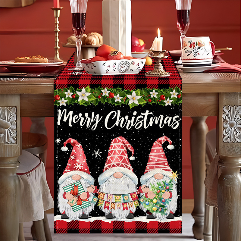 Hot Selling Bell Snowman Pattern Dining Table Table Mat Anti Fouling Heat-Insulating Tab Christmas Placemat