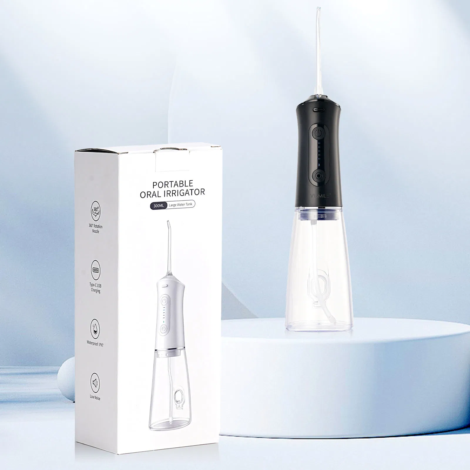 Portable Cordless Rechargeable Ipx7 Intelligent Water Flosser Electronic Tooth Cleaner