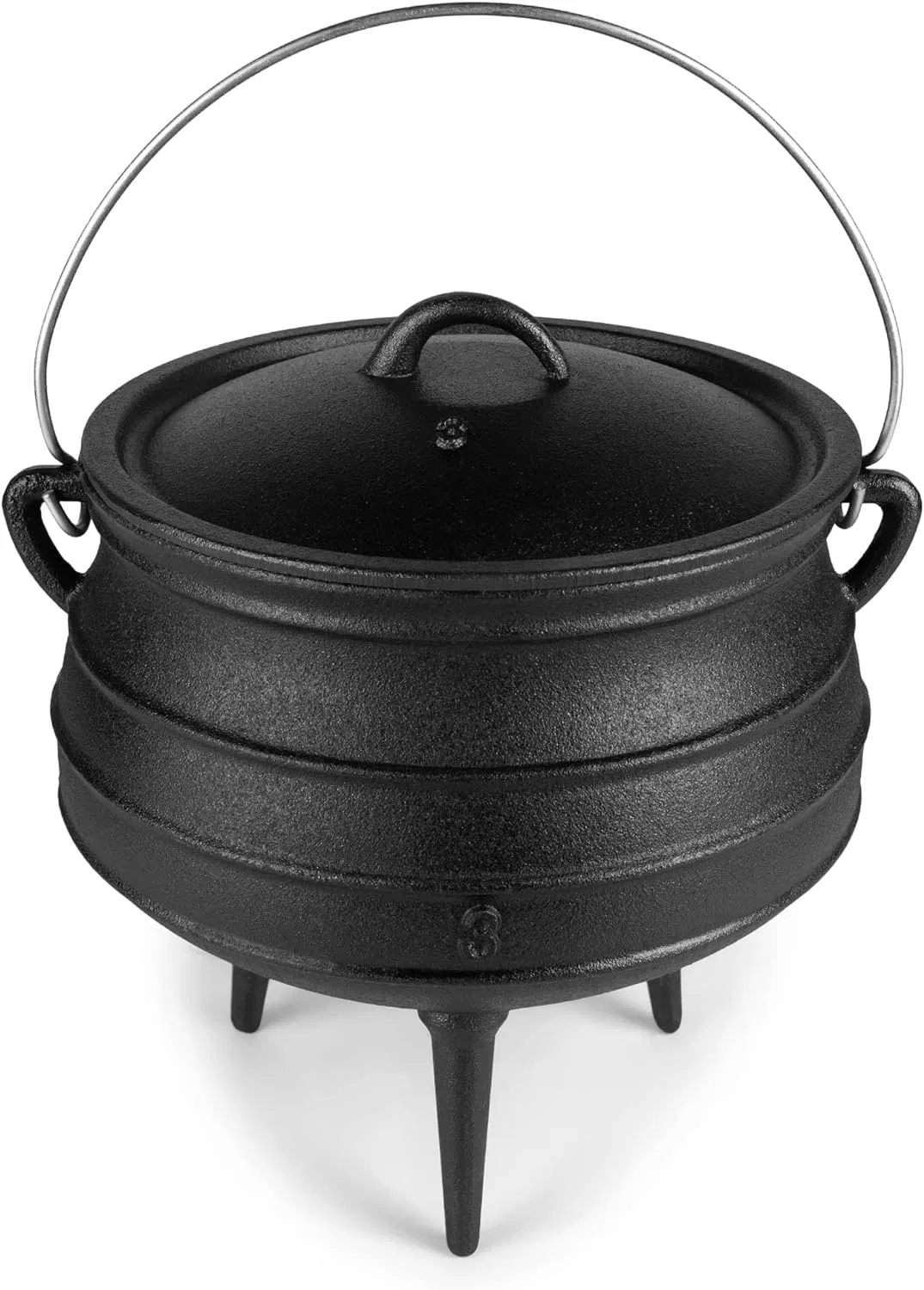 Чугунный котелок Potjie на 3 ножках для кемпинга
