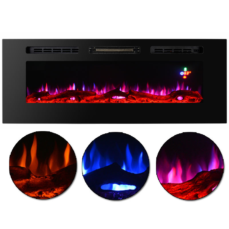 Durable LED Lights Wall Mount Freestanding Electric Fireplace with 71'' Mantel