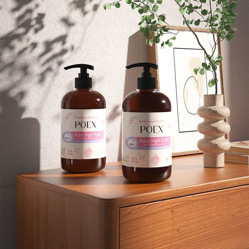 Bulk Natural Hand Soap with Essential Oils Rose Fragrance Gentle Moisturizing Hand Washing Liquid