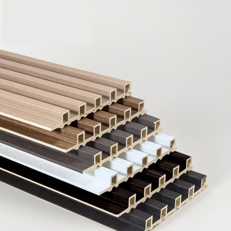 Elegant Indoor Slatted Wood Grilles WPC Wall Panel for Interior Design