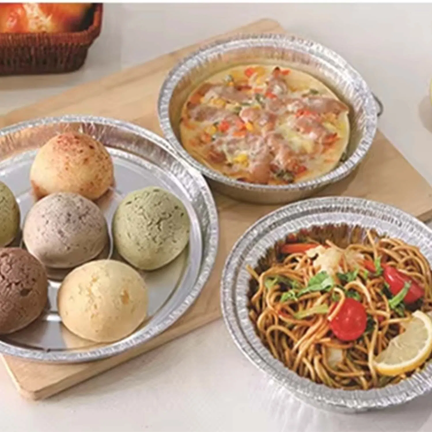 Алюминиевая форма для выпечки 1100 мл, одноразовая