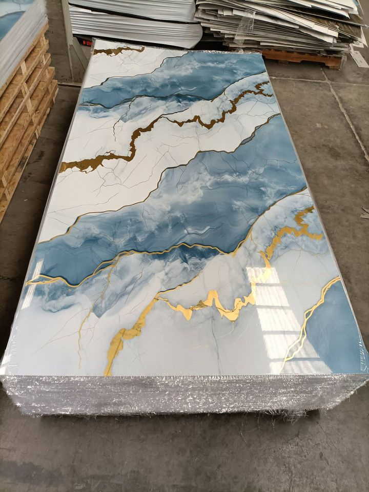 High Glossy UV PVC Marble Sheet Wall Panel Interior Decoration Wall Panel