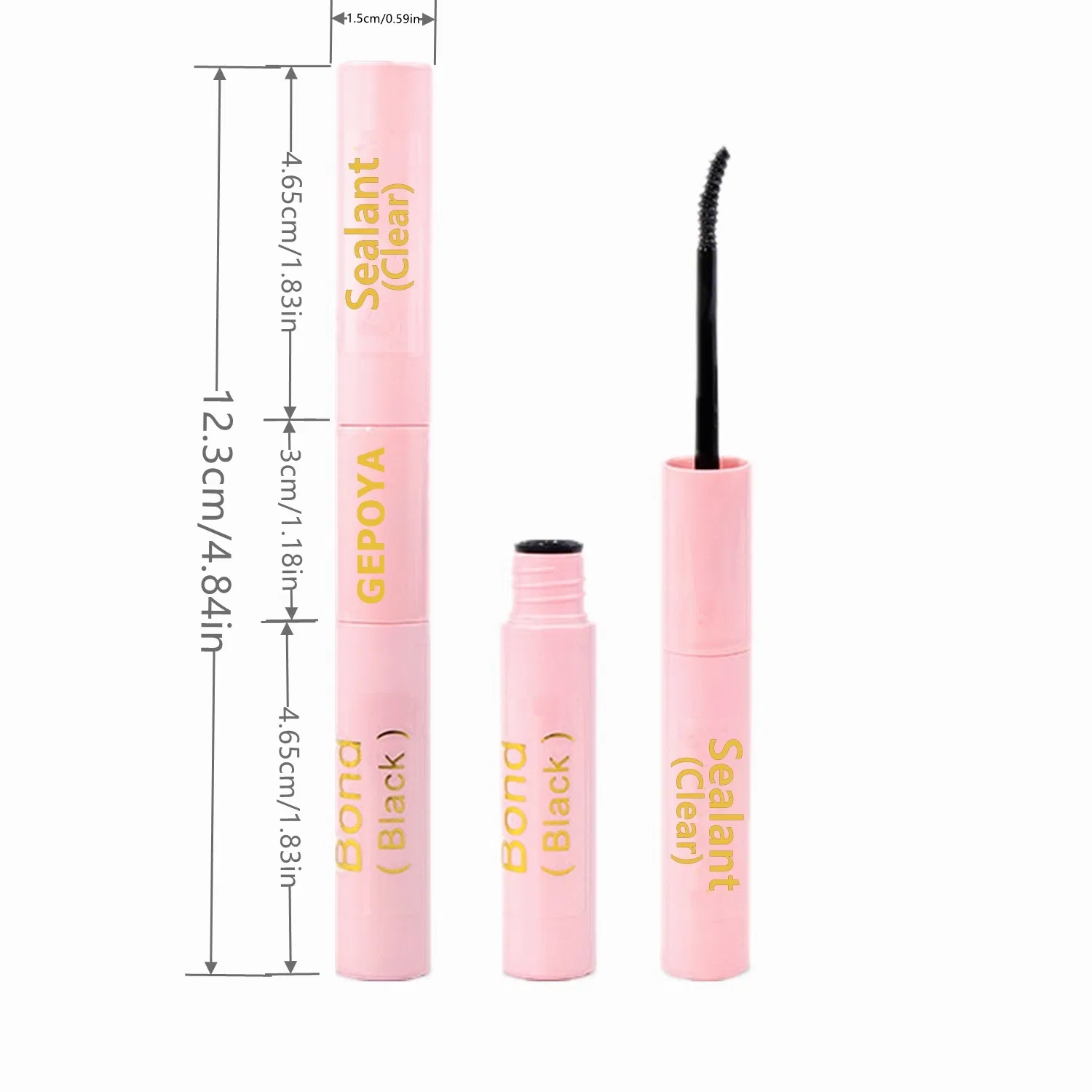 Eyelash Adhesive with Fast-Drying 2-in-1 Sealant for Extensions