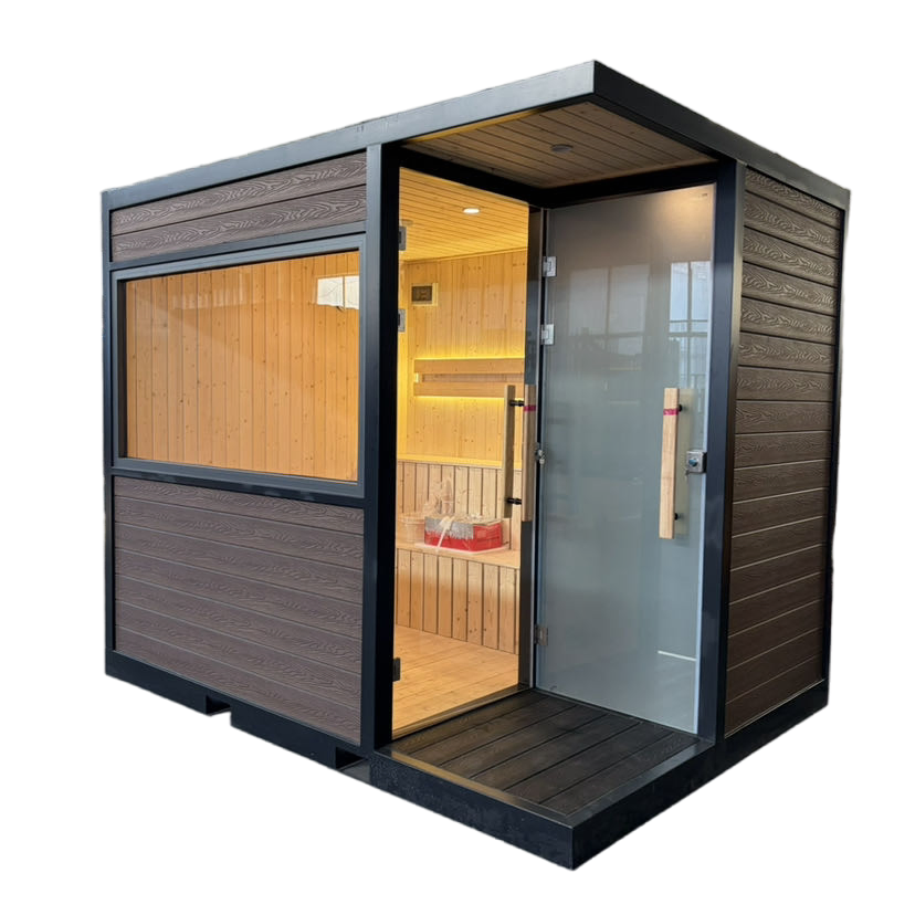 Outdoor Sauna House for 4-6 People with Waterproof and UV Protection