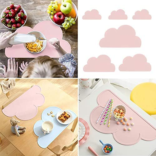 Silicone Tablemats Kids Placemats Non Slip Suction for Toddler Heat Resistant Baby Placemats Stick to Table Portable Easy to Clean