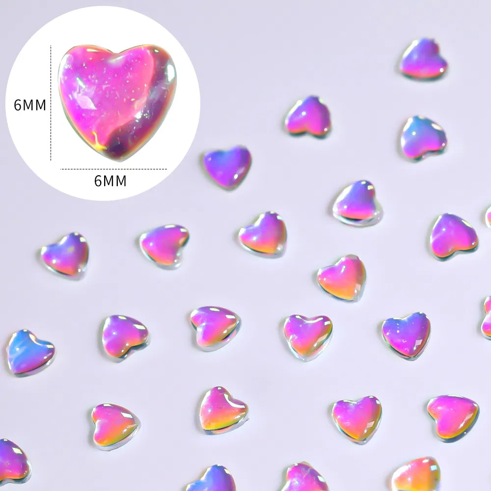 in Stock Aurora's Transparent Heart-Shaped Nail Ornament