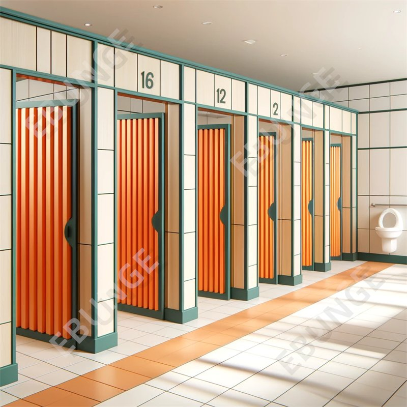 Commercial Restroom Partition Toilet Cubicles Stalls HPL Panel Toilet Wall Partition