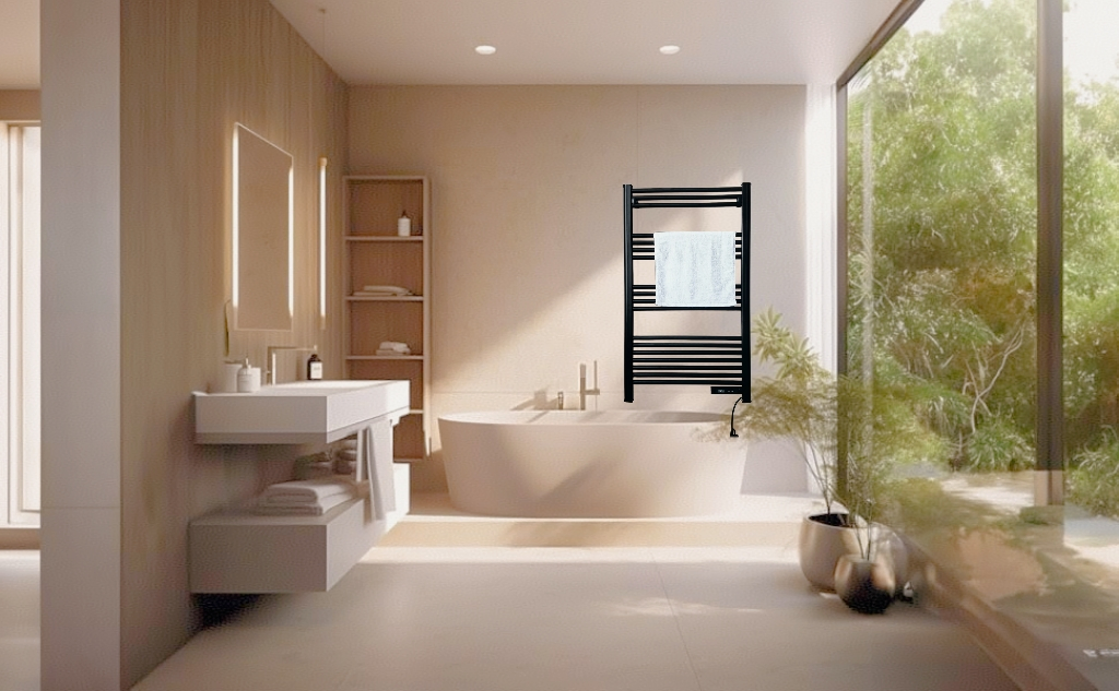 Electric Towel Rail C500 Steel, 500W, up to 8 M2, Low Consumption