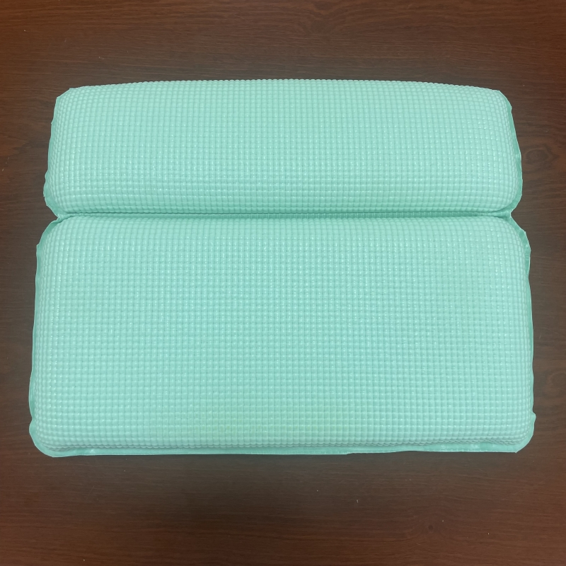 20X 29cm Solid Color Bathtub Pillow Soft and Comfort Eco Friendly PVC Bath Pillow with Suction Cups for Bath Tub